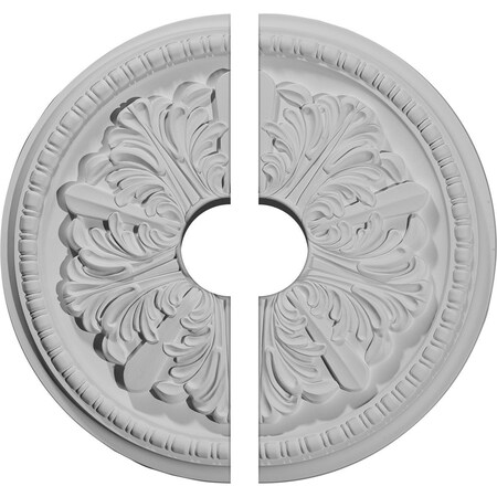 Ekena Millwork Swindon Ceiling Medallion, Two Piece (Fits Canopies up to 3 1/2"), 16 7/8"OD x 3 1/2"ID x 1 1/2"P CM16SW2-03500